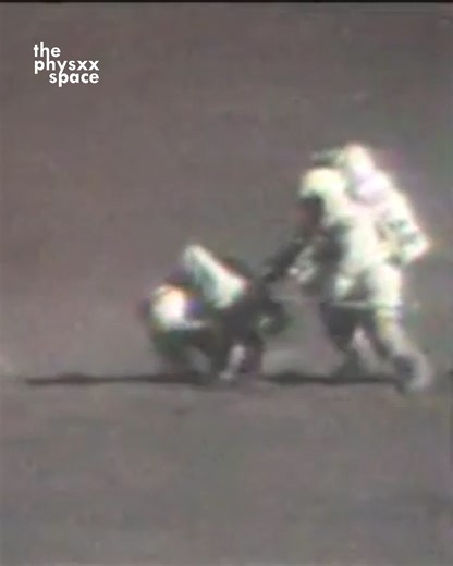 Real Apollo 15 footage: a Moon-walk isn’t graceful—one wrong step and you’re down. 🌕 ​ In 1/6th gravity, they fall slower… but getting up in a pressurized suit is still hard work. 🚀 ​ This is what “real exploration” looks like—stumbles included. ​ #Apollo15 #MoonLanding #SpaceHistory | Physics & Astronomy