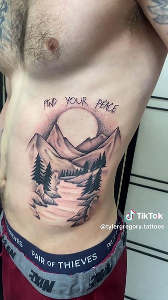 #nature #peace #tattoo #blackandgreytattoo #trending | tatto
