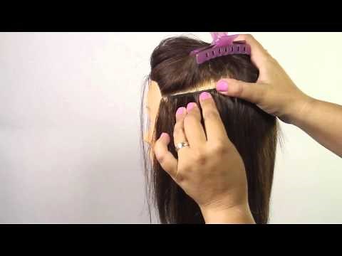 Colocación de extensiones de clip de quita y pon