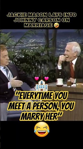 Jackie Mason Lays Into Johnny Carson on marriage 🤣 #shorts #johnnycarson #tonightshow