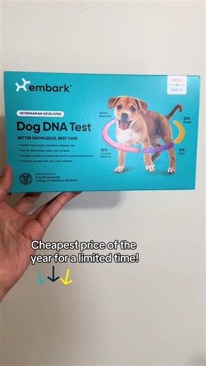 The @Embark Vet DNA and Health test would make the best gift for the dog owner in your life! Gift them answers about their dogs breed and health! #embarkvet #embarkbreedreveal #dogdnatest #tiktokshopblackfriday #tiktokshopcybermonday