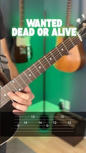 wanted dead or alive (bon jovi) guitar tutorial #guitarlesson