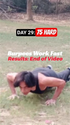 Day 29: 75 HARD | 🔥💪 Burpees.Eat.Sleep.Repeat. #discipline #day29 #75hard #75hardchallenge #result