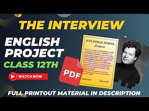 Art integrated PPT Project of English || Class :- 12th || Chapter:- The interview || CBSE