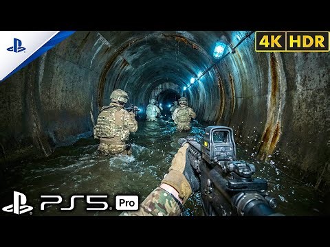 (PS5) High-Value Target Extraction Flooded Tunnel Mission | Realistic Gameplay[4K60FPS] Call of Duty