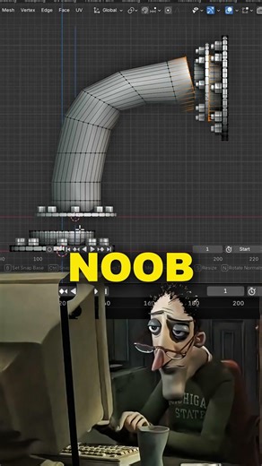 Blender NOOB vs PRO — Master Bridge Edge Loops in Seconds | Blender Tutorial