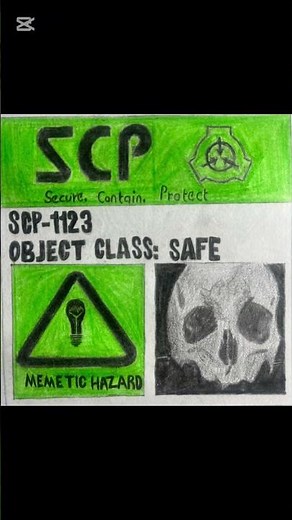 3 new safe class SCPs warning labels, "SCP-500, SCP-714 and SCP-1123" (drawings)
