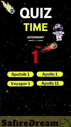 Astro Quiz 🚀 | 10 Seconds to Answer! Space IQ Challenge ✨ First Satellite in Space