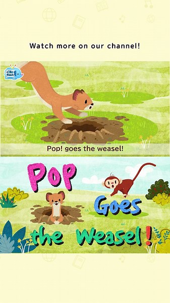 🎵 Pop Goes the Weasel! 🐒🐱 Nursery Rhyme & Sing-Along for Kids | Fun Nursery Rhyme Animation