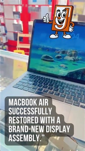 MacBook Air Display Restoration - From Broken to Brilliant! #shorts