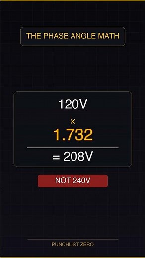 Most Electricians Can't Explain This ⚡ 208V vs 240V #shorts #electrical #engineering