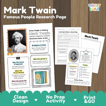 Mark Twain Research Project | American Author Biography | Samuel Clemens History