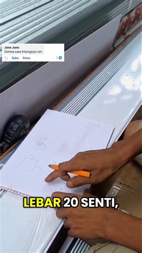 simple way to calculate PVC ceiling material #ceilingdesign #homeceiling #shortvideo@mulyabaja