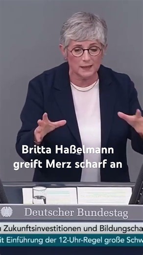 Britta Haßelmann launches sharp attack on Merz. #friedrichmerz