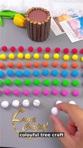 DIY Colorful Tree Craft Tutorial