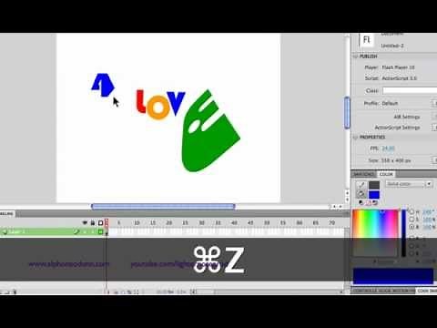 Flash Tutorial | How to create a simple logo using text from any font