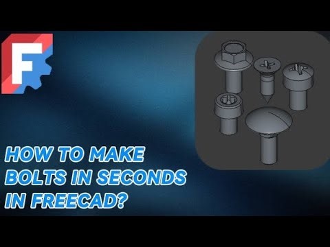 This is how to make bolts in just seconds in FreeCAD 3D: easy beginner friendly tutorial