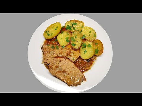 Pečená špikovaná vepřová kýta s bramborem recept
