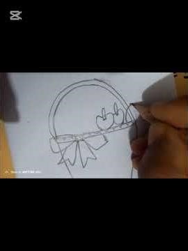 how to draw fruit basket