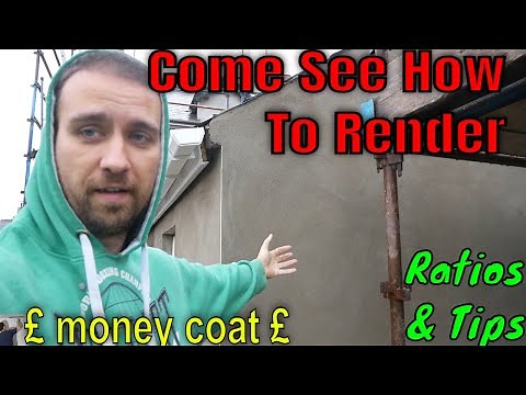 How I Finish Render a Wall Smooth Sand & Cement External Outside Exterior Wall Money Float Coat