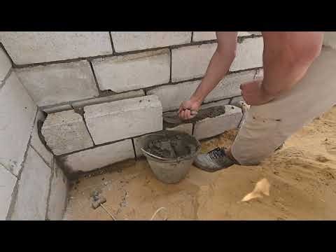 Skilled Worker Building Block Wall | Bricklaying & Masonry Work in Action
