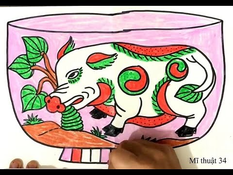 Tạo hình nghệ thuật trung đại Việt Nam- Tranh dân gian Việt Nam: Lợn ăn cây ráy