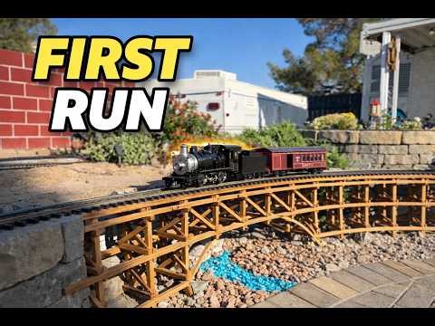 We Finally Ran the Train! (G Scale Trestle Bridge Build)