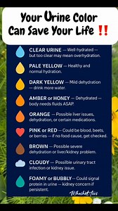 Your Pee is a powerful health signal. From hydration levels to hidden kidney or liver issue—these urine colors can reveals what’s your body is trying to tell you. Don’t ignore the sign 💜 #HealthAwareness #BodySignals #Wellness #listentoyourbody #healthylifestyle | Mhai C. Hattori