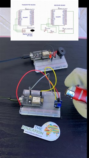 Uploading thoughts | Engineering | Electronics on Instagram: "Smoke 💨 detector circuit with ESP8266 using MQ135 sensor Flame Detection with ESP8266 using ESP8266 & ESPnow Communication #arduino #rfid #dfplayermini #electronics #engineering"