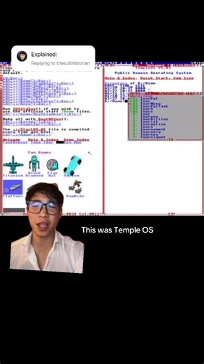 The Suit Historian on Instagram: "TempleOS Explained #history #programming"