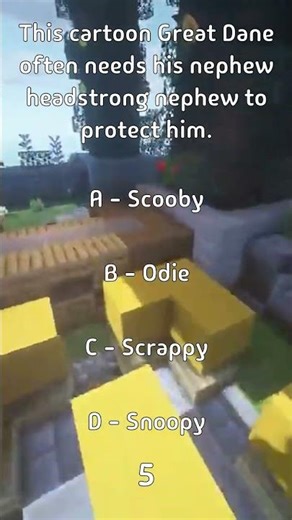 This cartoon Great Dane often needs his nephew headstrong nephew to protect him.