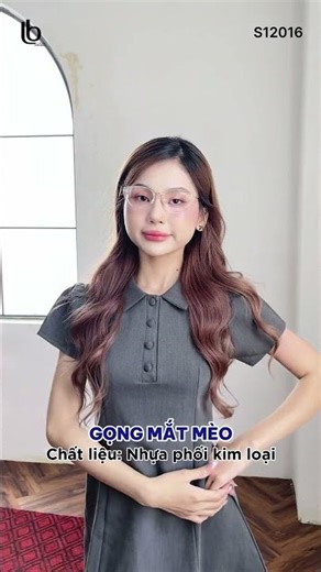 GỌNG KÍNH MẮT MÈO | Chất liệu nhựa phối kim loại | S12016