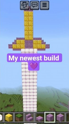 My new world build; the glowing sword. full video on my channel 🗡️💜