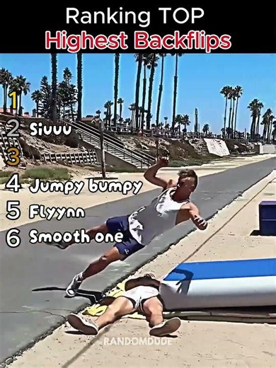 Ranking TOP Highest Backflips