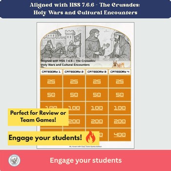 HSS 7.6.6 Trivia Game — Crusades & Cultures: Causes, Course & Effects