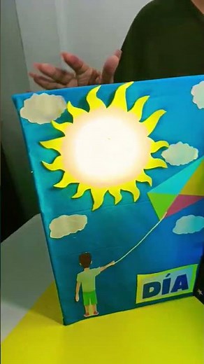 DÍPTICO FACIL DE HACER #diptico #maqueta #dia #noche PASO A PASO ⤴️ TE INVITO A SUSCRIBIRTE ❤️