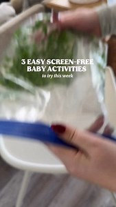 3 easy, screen-free baby activities you can do this week 🤍 Save this for later ✨ #babyactivities #screenfreeplay #momlifeideas #sensoryplay #babydevelopment | She's Living Well