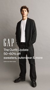 The fresh energy your rotation needs. Get deals on sweaters, outerwear, PJs & more. Online only. Select styles. | Gap