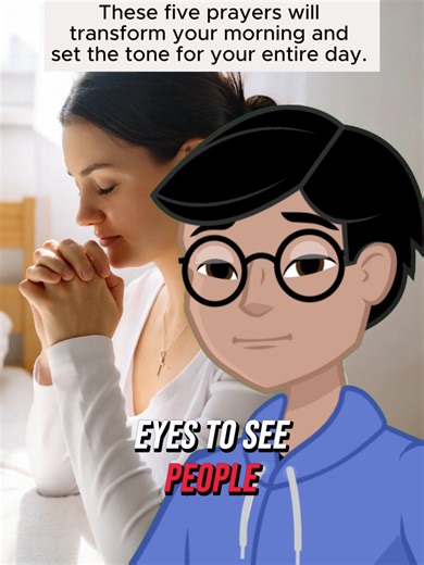 Start your day with these 5 powerful prayers and watch everything change! You don't need long, complicated prayers, just an open heart and intentional words. These 5 will set the tone for your ENTIRE day. #MorningPrayer #5Prayers #DailyPrayer #ChristianTikTok #Prayer #StartYourDay #PrayerWarrior #ChristianContent