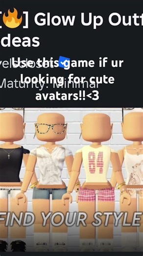 Cute avatar game (Roblox) #roblox #robloxfits #cuteavatar