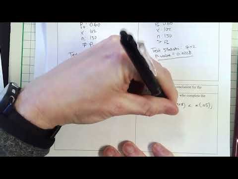 STAT 2163 Lesson 8.1 Example #4 Making Conclusions for Hypothesis Tests