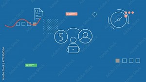 Resource Allocation In Project Management - Animated Illustration as MP4 File