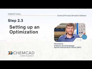 Step 2.3: Setting up an Optimization