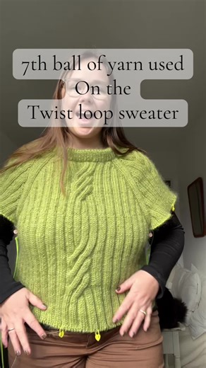 Working on the Twist Loop Sweater Update