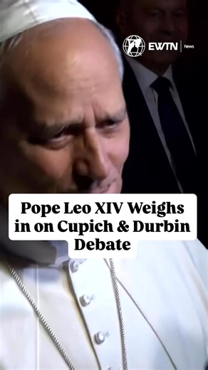 1.2M views · 42K reactions | Pope Leo XIV responded to controversy over Chicago Cardinal Cupich's plans to honor Catholic U.S. Senator Durbin who supports legalized abortion, saying that the senator’s record should be considered in its totality and that Americans should search together for the truth on ethical issues. | Catholic News Agency | Facebook