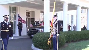 Prime Minister Justin Trudeau and U.S. president Donald Trump exchanged a warm greeting outside the White House as the two allies met for the first time. For more: http://glo | Global News