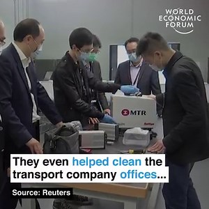 In just 4 hours, 1 robot can disinfect an 8-carriage train. 🔎 Find out more about our #COVID19 #coronavirus transformation maps: https://bit.ly/2WGy2OY | World Economic Forum