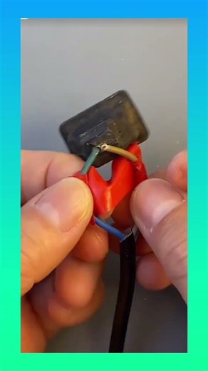 Fixing a damaged power plug using tape to restore insulation and prevent danger #electrician