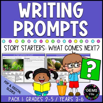 Narrative Writing Story Starters: 'What Comes Next'- Prompts for Grades 2-5.