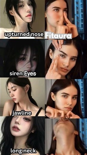 Upturned Nose + Siren Eyes + Sharp Jawline + Long Neck ✨ Ultimate Face & Neck Glow Up Routine